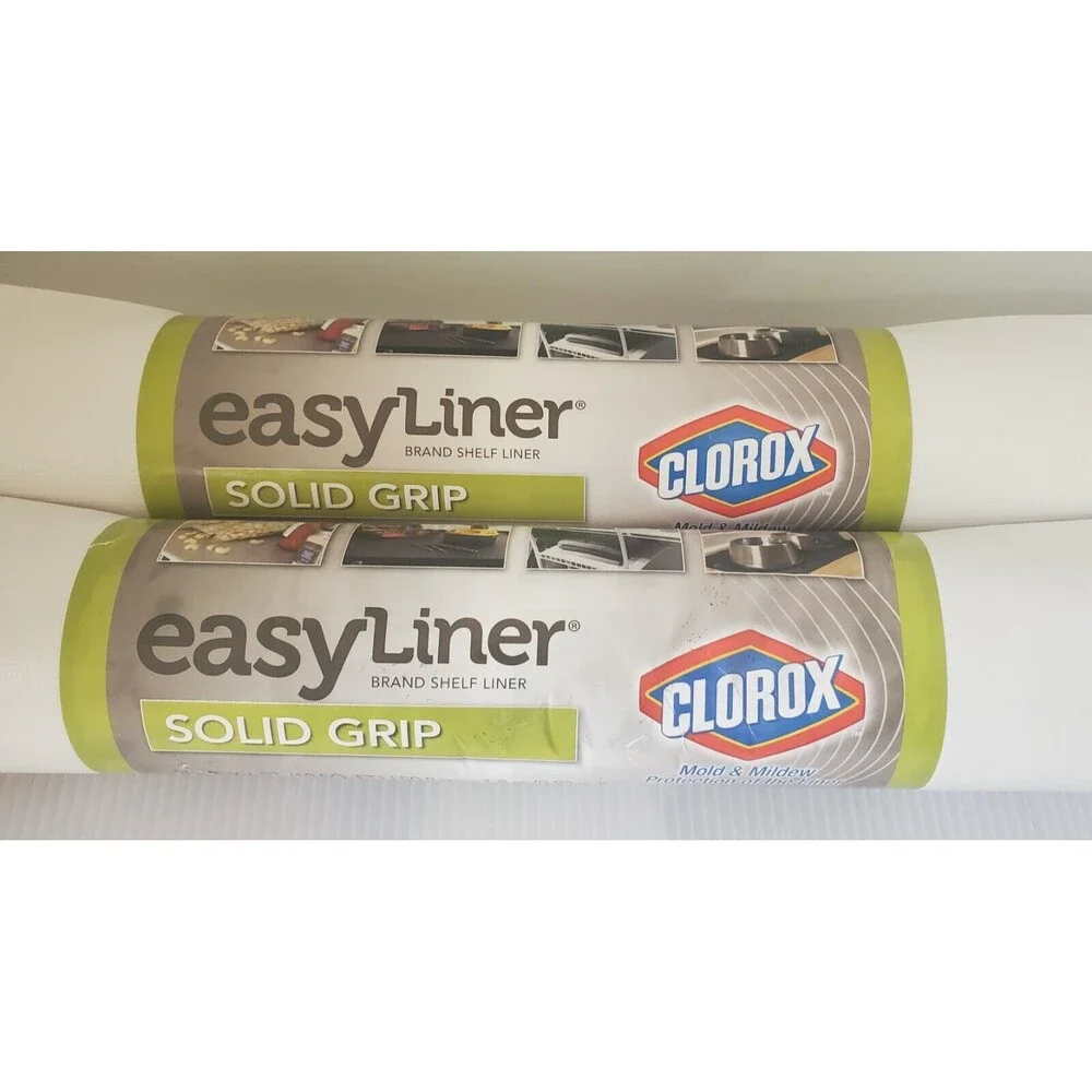 Duck Solid Grip EasyLiner Non Adhesive Shelf Liner with Clorox 2 pk 20